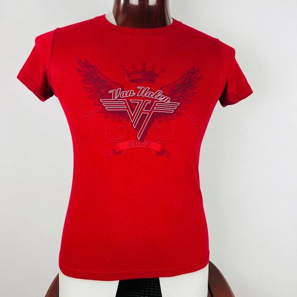 Van Halen Logo 2007 Mens L Graphic T-Shirt Shirt (Kids Size) - Picture 1 of 4